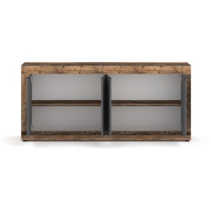 Komoda RUNEA temno rjava/antracit