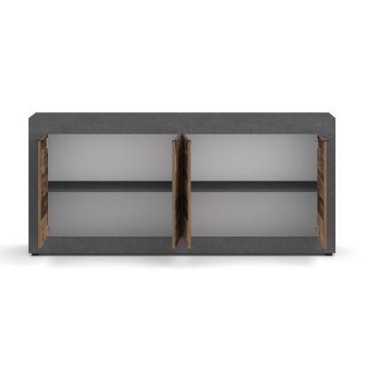 Komoda RUNEA tmavohnedá/antracit