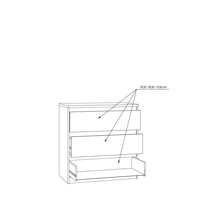 Komoda s zásuvkami MAO dub artisan