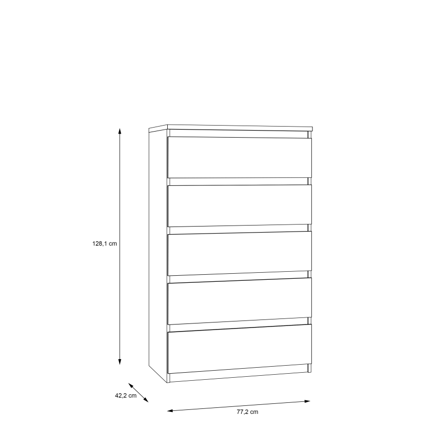 Komoda s zásuvkami MAO dub artisan
