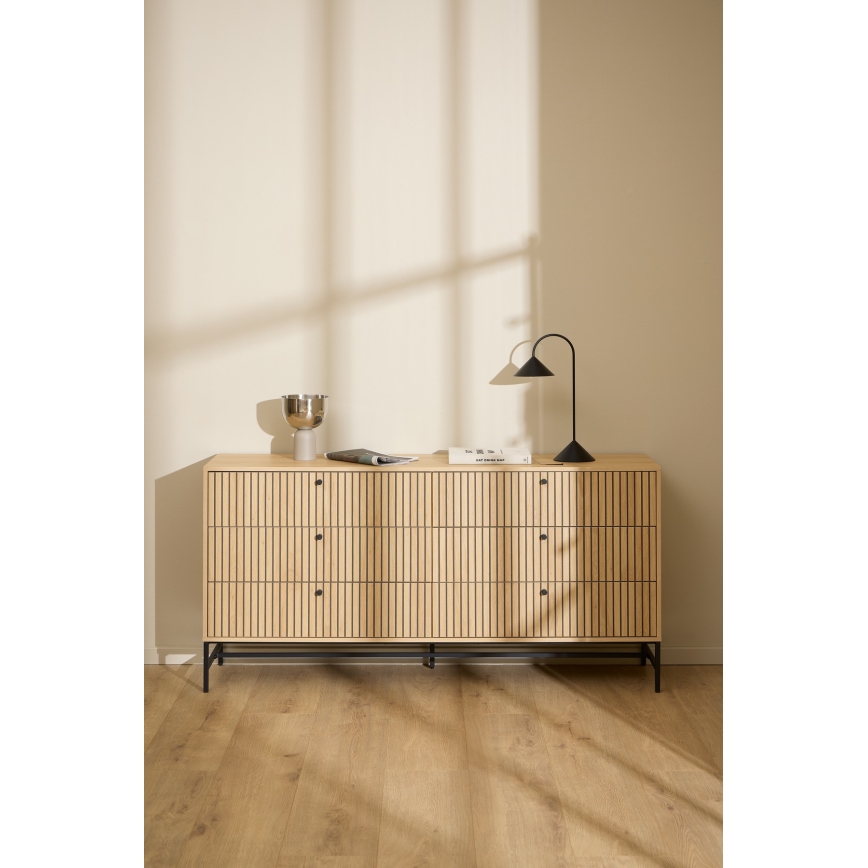 Komoda s zásuvkami OLIVIA dub