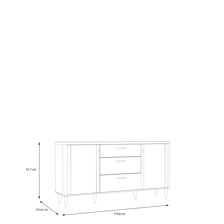 Komoda s zásuvkami VIRO hnedá/béžová