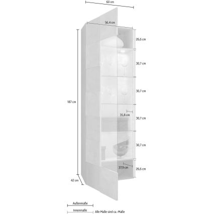Komoda SERIAN sivý betón