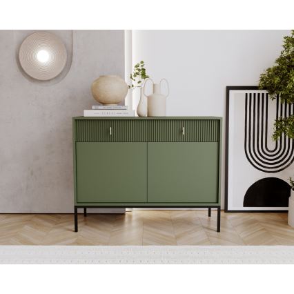 Komoda SUE zelená/čierna