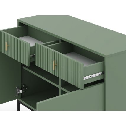 Komoda SUE zelená/čierna