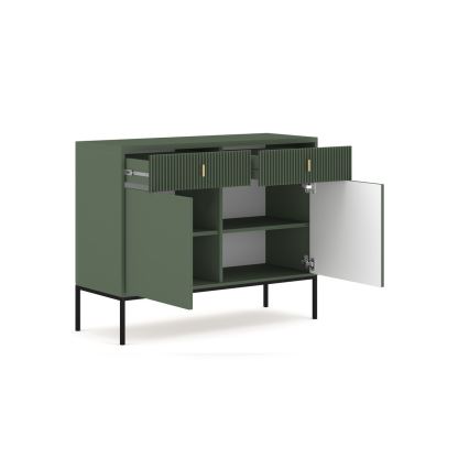 Komoda SUE zelená/čierna