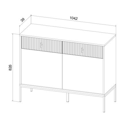 Komoda SUE zelená/čierna