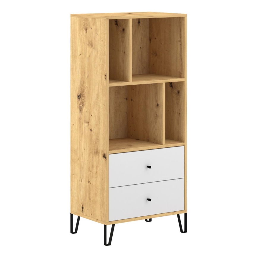 Komoda SULA dub artisan/biela