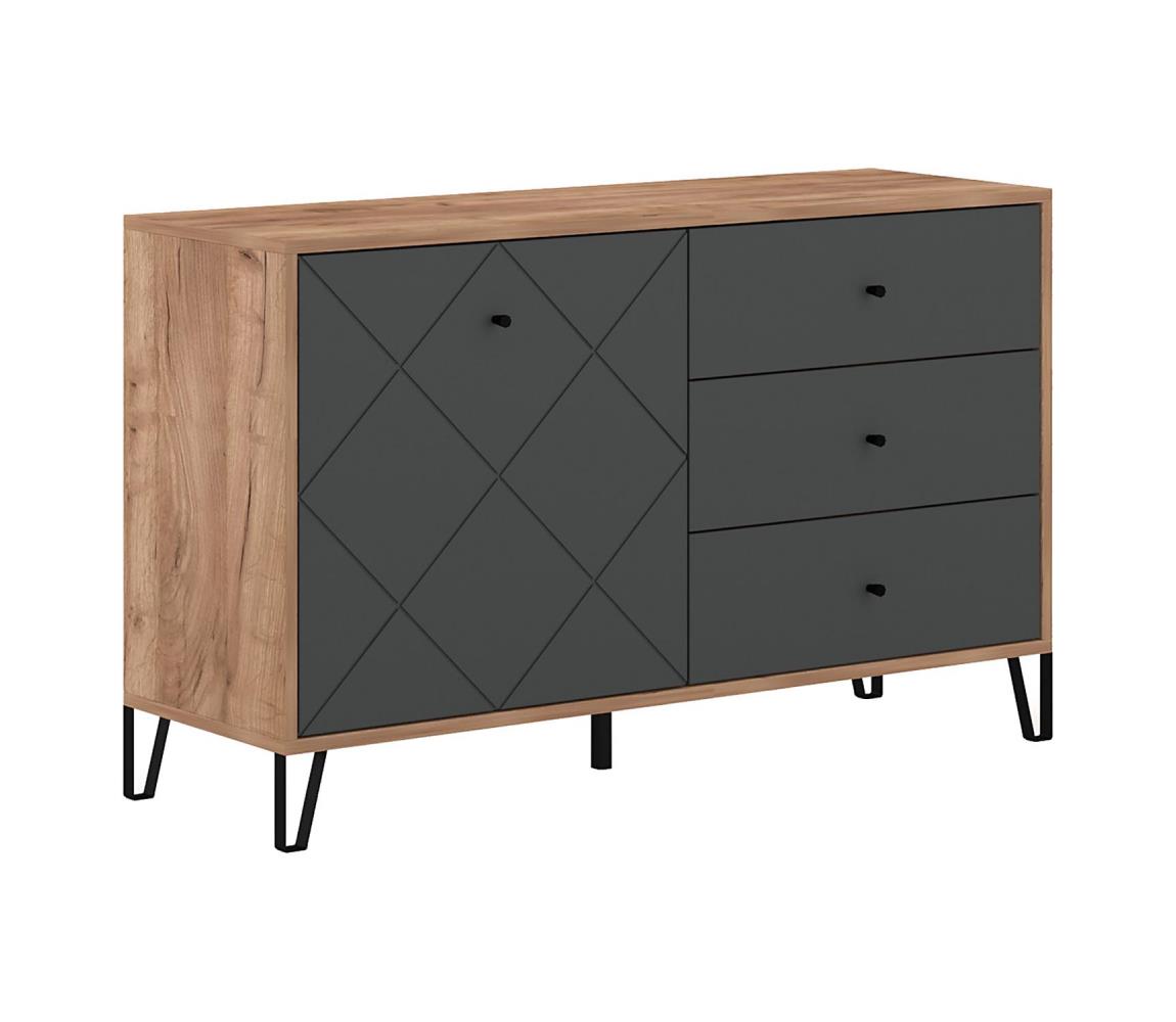 Komoda SULA dub craft/čierna 5904804533601