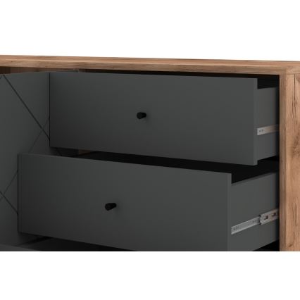 Komoda SULA dub craft/čierna