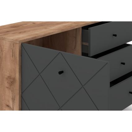 Komoda SULA dub craft/čierna