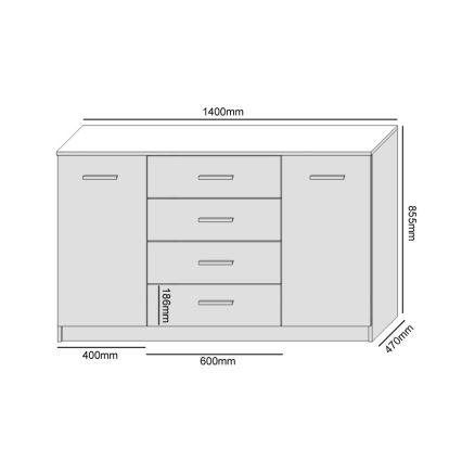 Komoda TAYLER dub sonoma