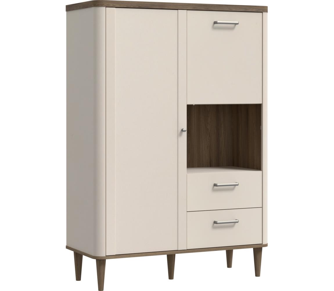 Komoda VIRO hnedá/béžová LCTK423L-M861
