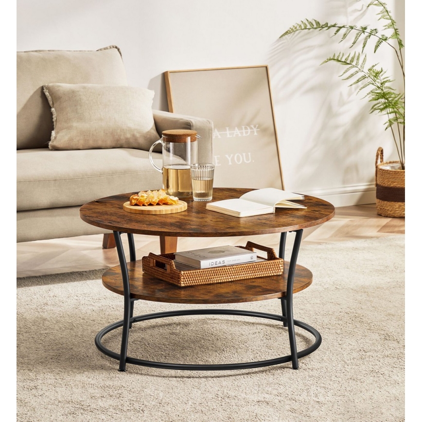 Konferenčný stôl ELDUR hnedá/čierna