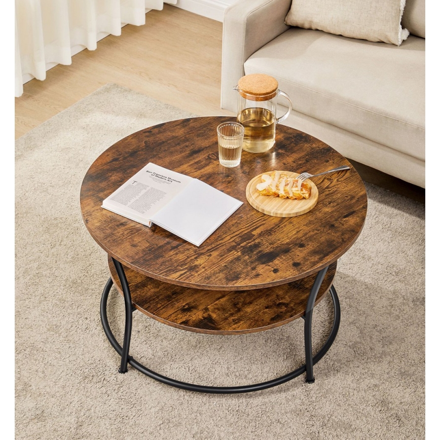 Konferenčný stôl ELDUR hnedá/čierna