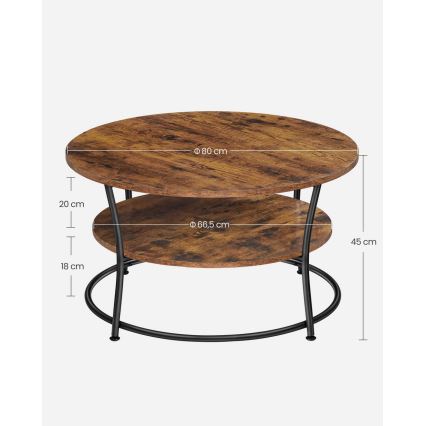 Konferenčný stôl ELDUR hnedá/čierna