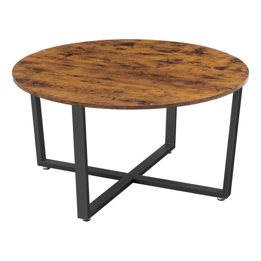 Konferenčný stôl ELDUR hnedá/čierna