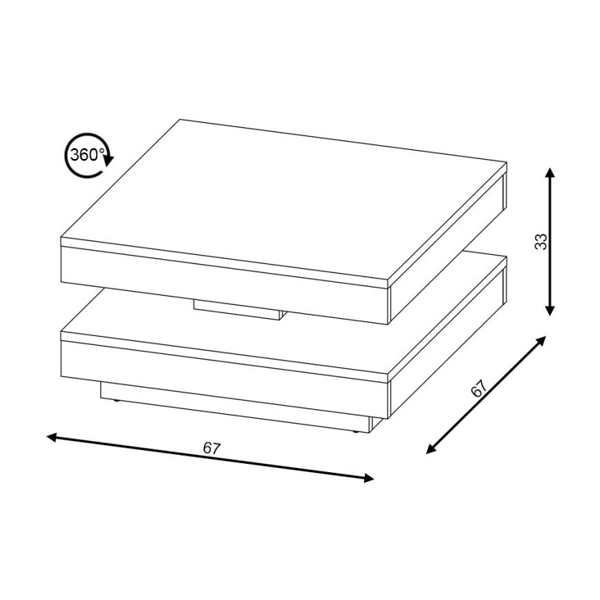Konferenčný stôl TIMO biela/dub sonoma