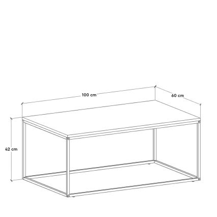 Konferenčný stolík 42x100 cm hnedá