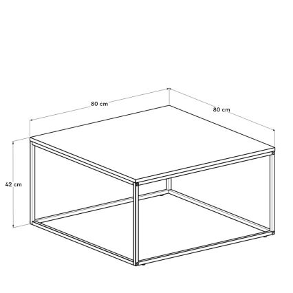 Konferenčný stolík 42x80 cm čierna