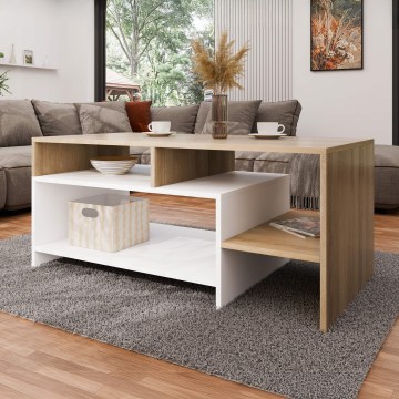 Konferenčný stolík ALVA 120x53 cm biela/dub grande