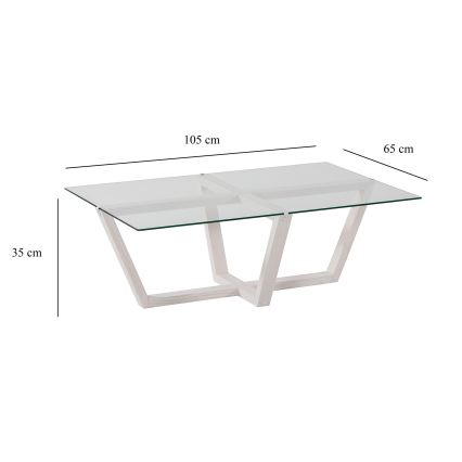 Konferenčný stolík AMALFI 35x105 cm borovica/číra