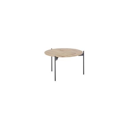Konferenčný stolík AURA, priemer 55 cm, dub/antracit