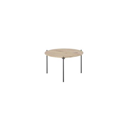 Konferenčný stolík AURA, priemer 55 cm, dub/antracit