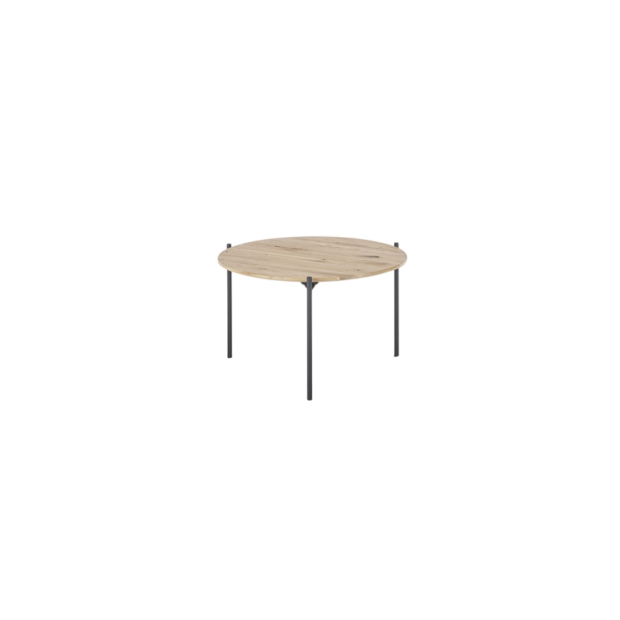 Konferenčný stolík AURA, priemer 55 cm, dub/antracit