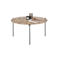 Konferenčný stolík AURA, priemer 74 cm, dub/antracit