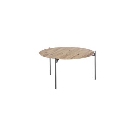 Konferenčný stolík AURA, priemer 74 cm, dub/antracit