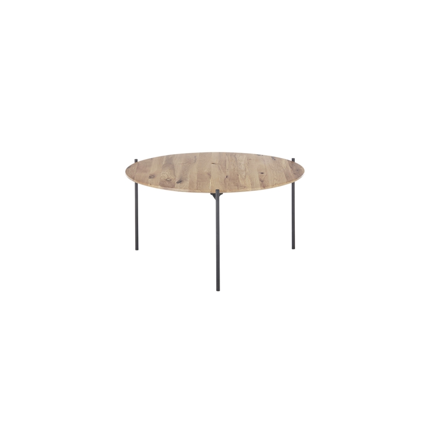 Konferenčný stolík AURA, priemer 74 cm, dub/antracit