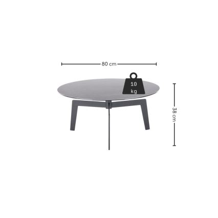 Konferenčný stolík BALANCE pr. 80 cm sivá/antracit