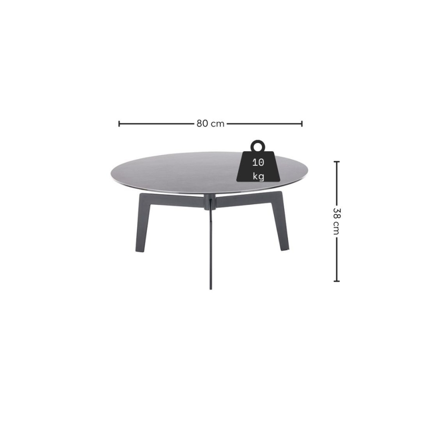 Konferenčný stolík BALANCE pr. 80 cm sivá/antracit