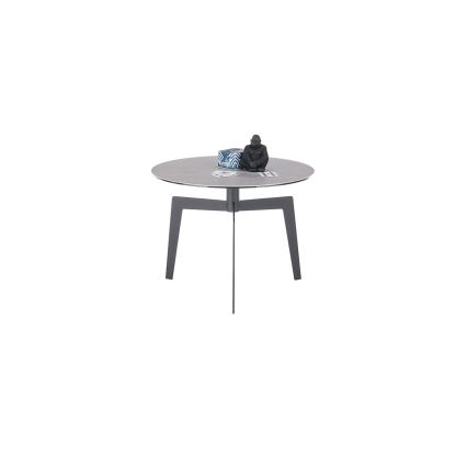 Konferenčný stolík BALANCE priemer 60 cm sivá/antracit