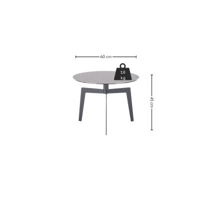 Konferenčný stolík BALANCE priemer 60 cm sivá/antracit