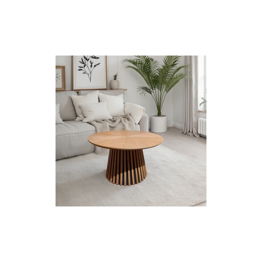 Konferenčný stolík CARINA pr. 75 cm dub/čierna