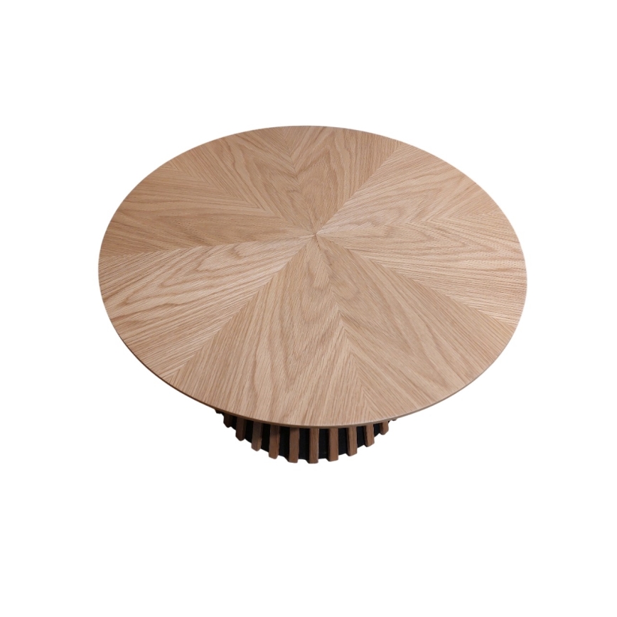 Konferenčný stolík CARINA pr. 75 cm dub/čierna