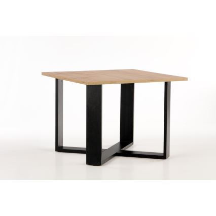 Konferenčný stolík CROSS 67x50 cm čierna/hnedá