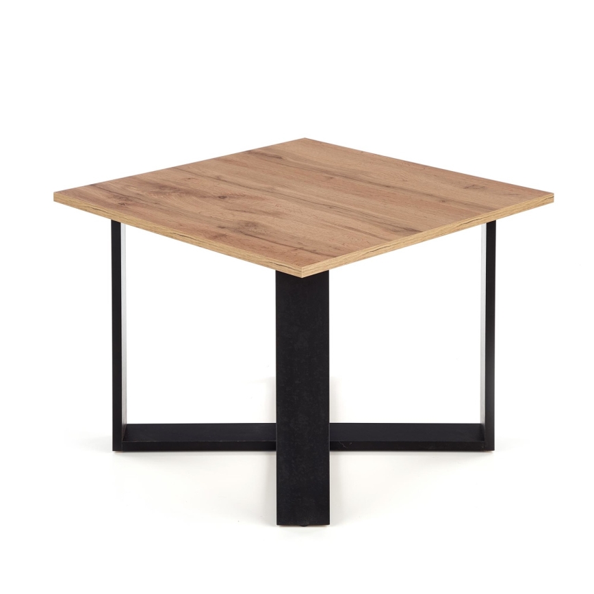 Konferenčný stolík CROSS 67x50 cm čierna/hnedá
