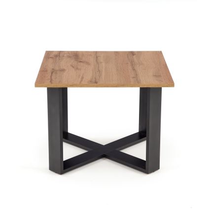 Konferenčný stolík CROSS 67x50 cm čierna/hnedá