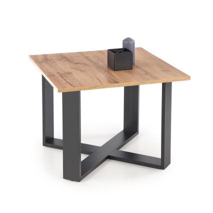 Konferenčný stolík CROSS 67x50 cm čierna/hnedá