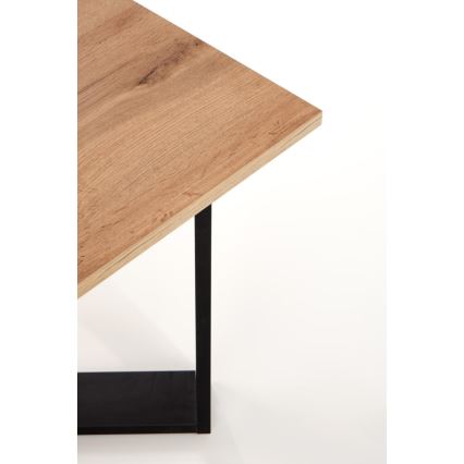 Konferenčný stolík CROSS 67x50 cm čierna/hnedá
