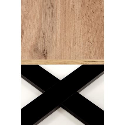 Konferenčný stolík CROSS 67x50 cm čierna/hnedá
