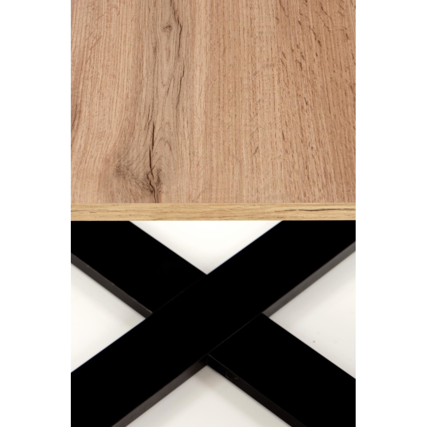 Konferenčný stolík CROSS 67x50 cm čierna/hnedá