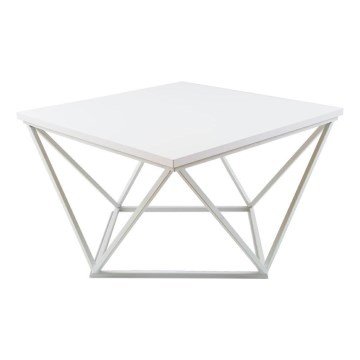 Konferenčný stolík CURVED 60x60 cm biela