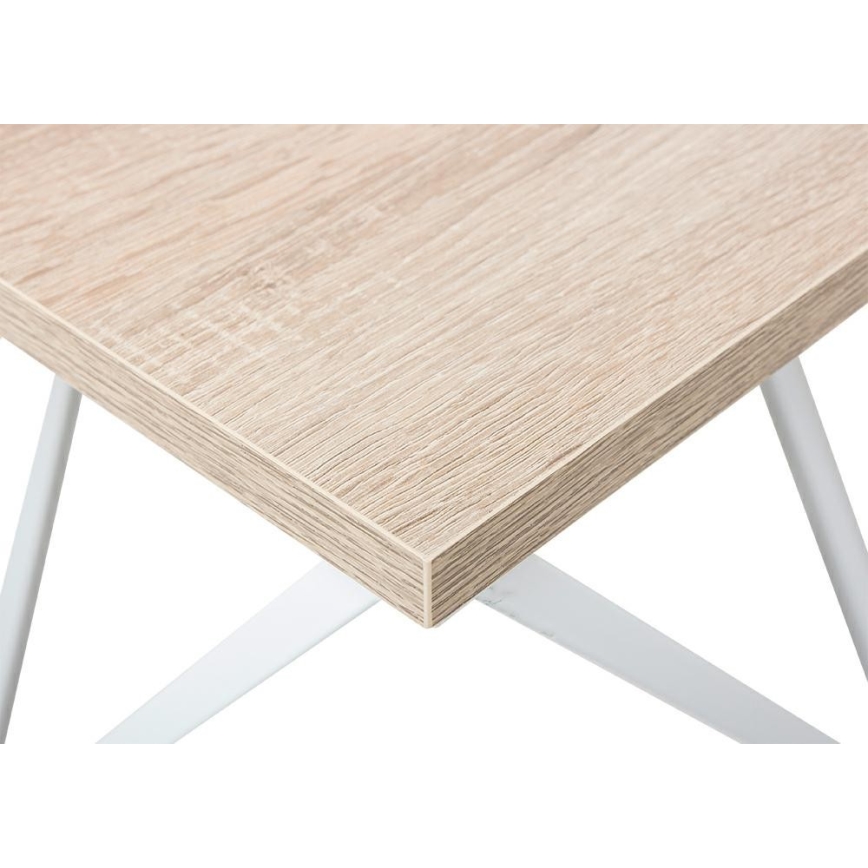 Konferenčný stolík CURVED 62x62 cm biela/hnedá