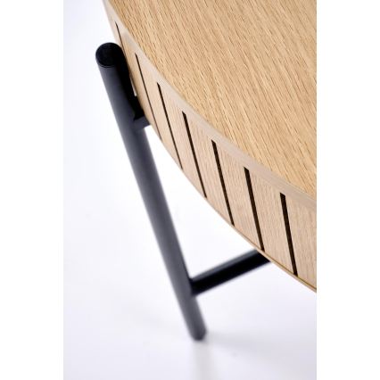 Konferenčný stolík DANTE pr. 67 cm hnedá/čierna