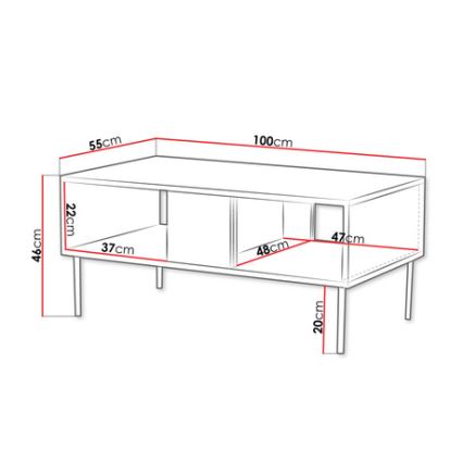 Konferenčný stolík DECO 46x100 cm orech warmia