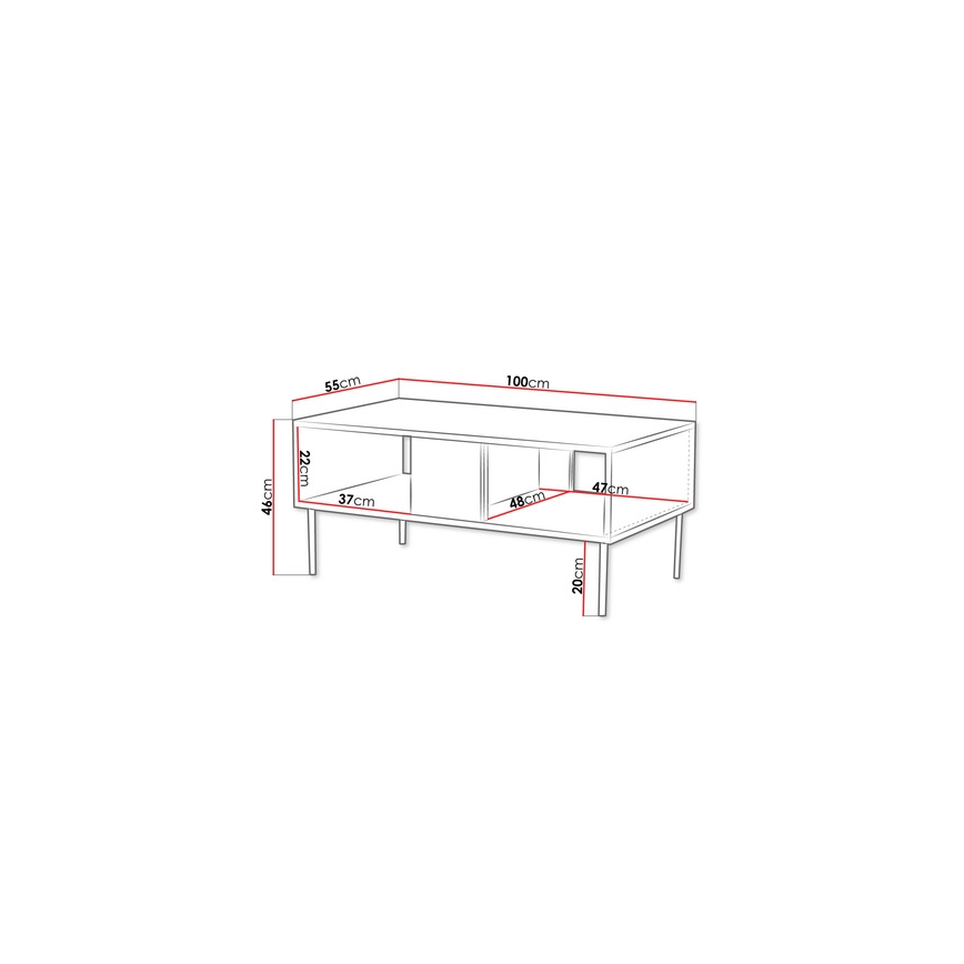 Konferenčný stolík DECO 46x100 cm orech warmia
